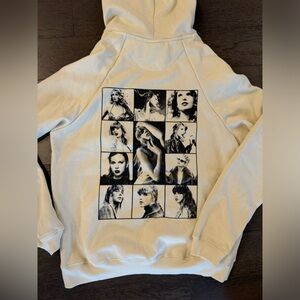 Taylor Swift Eras cream hoodie XS official from concert merch